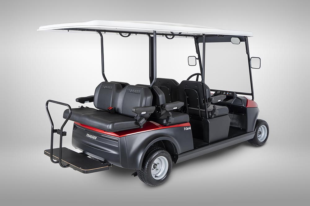 TRAGGER T-Car 4 arka çapraz görünüm ve koltuk düzeni